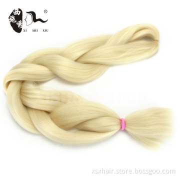 New African Hair Braiding Style Ombre Color Synthetic Braids Hair Weaving 82" Yaki Braiding hair